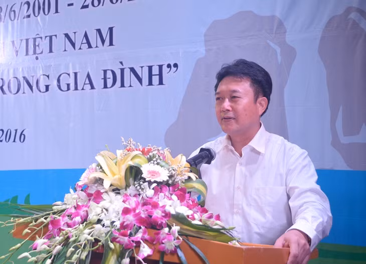 Đồng chí Nguyễn Đức Thanh, Phó Chủ tịch HĐND tỉnh phát biểu tại lễ kỷ niệm.