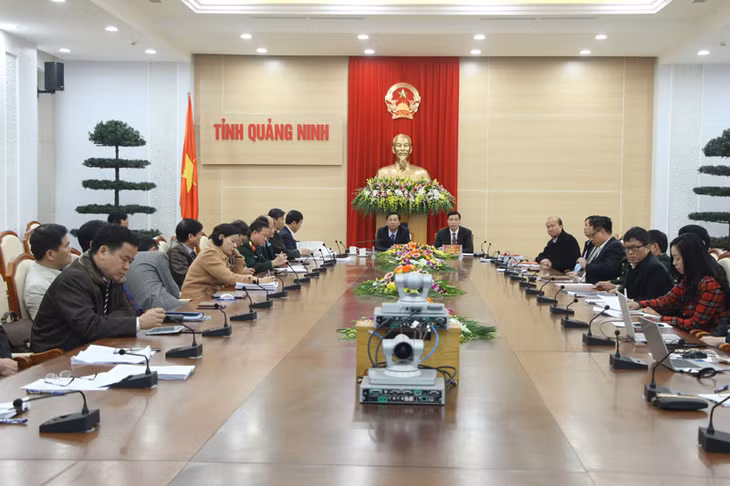 Quang cảnh tại điểm cầu Quảng Ninh