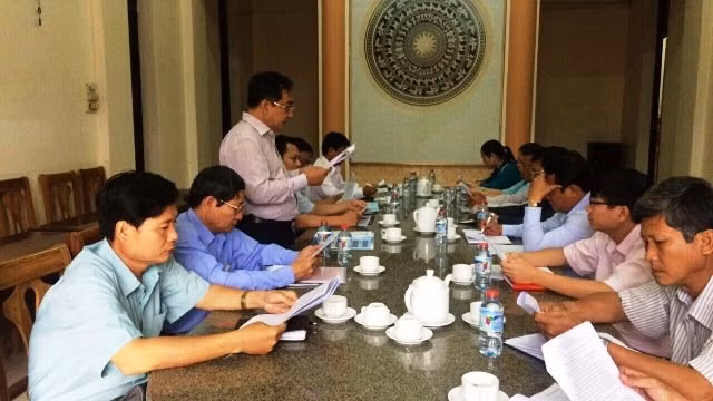 Giám đốc Sở Nội vụ An Giang Ngô Hồng Yến công bố kết luận thanh tra.