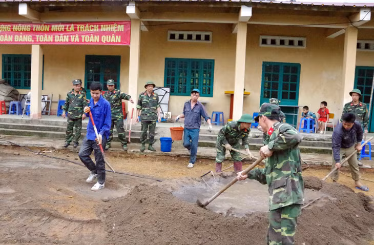 Xửa chữa didểm nhà văn hóa thôn Khe Tiền 