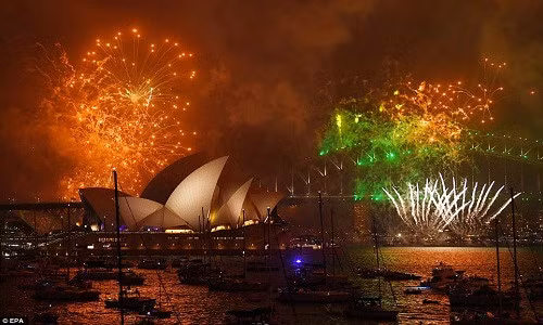  Năm mới 2018 đã chính thức gõ cửa đất nước Australia. Ảnh: EPA. 