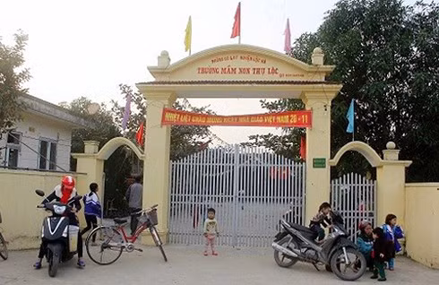 Trường Mầm non Thụ Lộc, nơi xảy ra sai phạm.