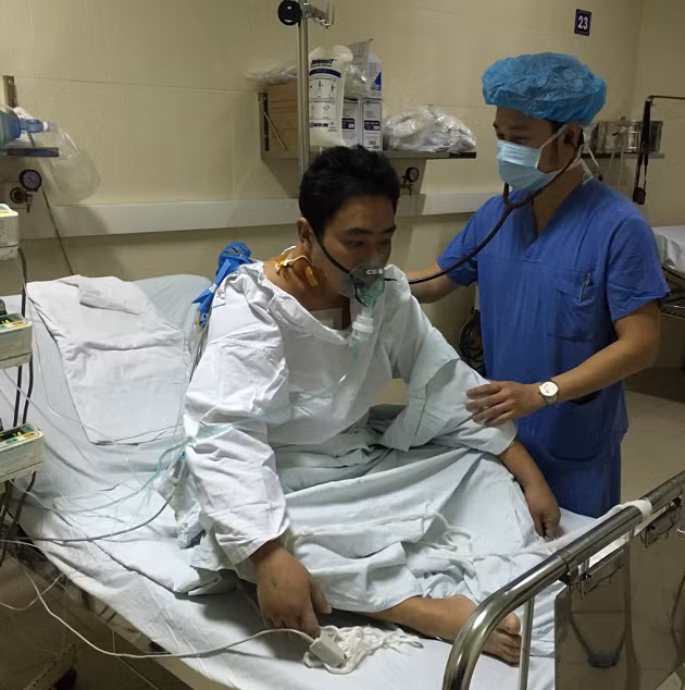 Bệnh nhân C. sau ghép tim tại Bệnh viện Hữu nghị Việt Đức.