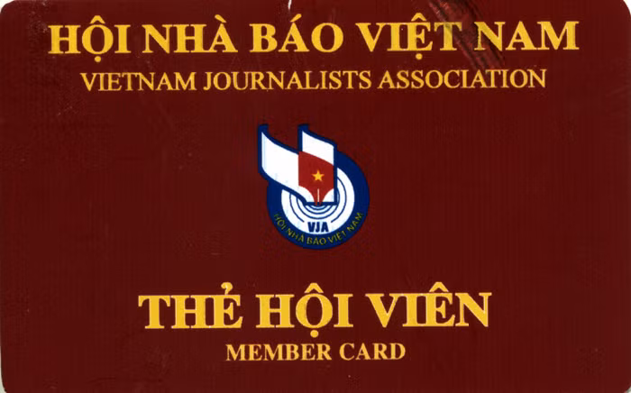 Thẻ hội viên mặt trước.