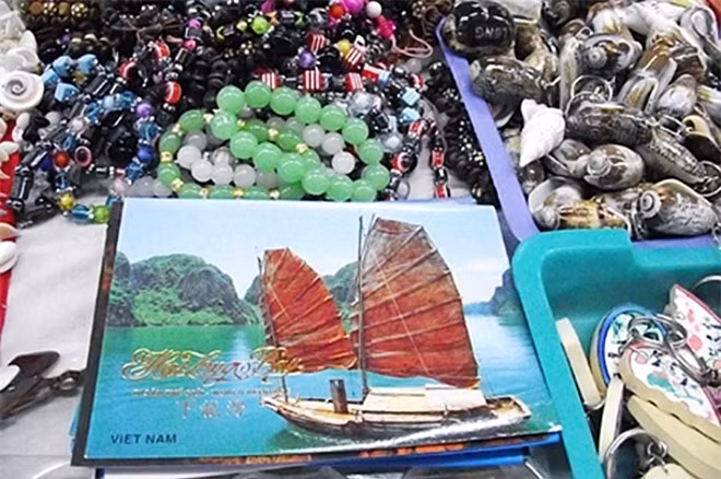 Chợ đêm Hạ Long. Đây còn được gọi là chợ đêm mới, khai trương từ đầu năm 2015, thay cho khu chợ đêm cũ ở khu du lịch Bãi Cháy. Chợ đêm Hạ Long được bố trí ở khu vực có cơ sở hạ tầng khang trang, kiên cố với sàn bê tông, hệ thống đèn chiếu sáng, hệ thống quạt điện, bãi đỗ xe thuận tiện, an ninh 24/24… Chợ đêm Hạ Long thu hút khách du lịch, các mặt hàng được bày bán ở đây chủ yếu là đồ lưu niệm, thủ công mỹ nghệ, nữ trang, và các đặc sản Quảng Ninh như hải sản, chả mực, mực khô… Ảnh: Thúy Hằng.