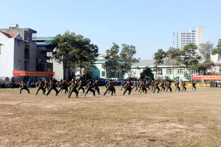 Đại đội Trinh sát, Bộ CHQS tỉnh huấn luyện vũ thuật, nâng cao khả năng sẵn sàng chiến đấu. (Ảnh do Bộ CHQS tỉnh Quảng Ninh cung cấp)