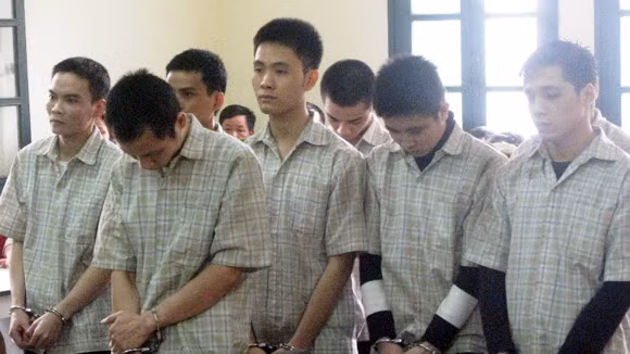 Các bị cáo tại phiên tòa