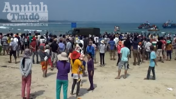 Hiện trường vụ chống người thi hành công vụ tại xã Bình Châu