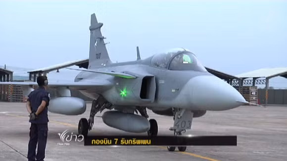 Hình ảnh các máy bay tiêm kích Gripen-39 C tại căn cứ không quân Surat Thani của Phi đội không quân số 7