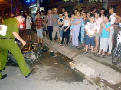 Hiện trường nơi xảy ra vụ án. 