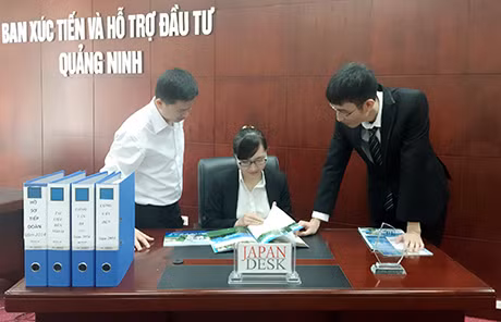 Đội ngũ cán bộ trẻ làm việc tại Japan Desk.