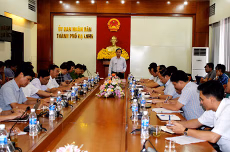 Đồng chí Đặng Huy Hậu, Phó Chủ tịch UBND tỉnh làm việc với Công ty Than Hạ Long