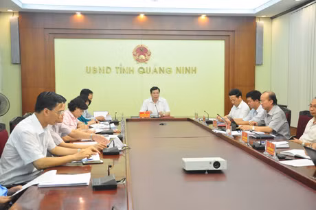 Đồng chí Bí thư Ban Cán sự Đảng, Chủ tịch UBND tỉnh kết luận buổi giao ban.