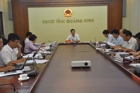 Đồng chí Nguyễn Đức Long, Bí thư Ban cán sự Đảng, Chủ tịch UBND tỉnh kết luận tại cuộc họp.