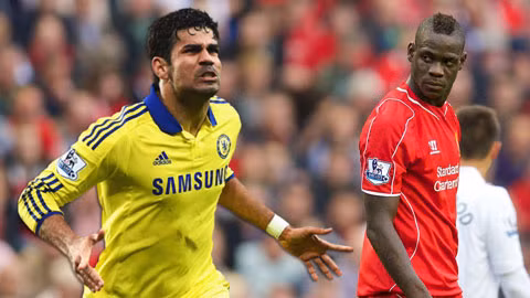 Balotelli chỉ ghi 1 bàn so với 20 bàn của Costa