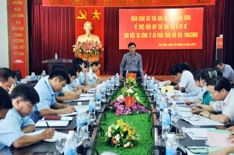 Đồng chí Nguyễn Trọng Đàm, Thứ trưởng Bộ LĐ-TB&XH phát biểu kết luận buổi làm việc.