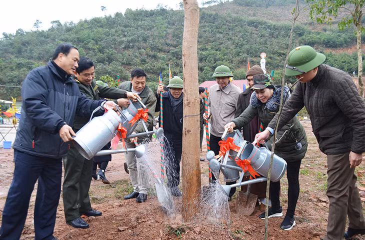 Các đại biểu trồng cây