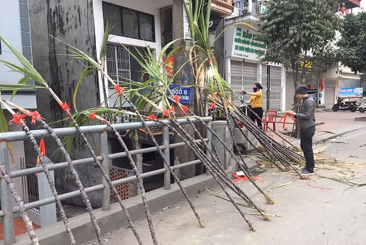 Lý Minh Vương, 24 tuổi, nhà ở phường Hà Lầm, TP Hạ Long bán mía đêm giao thừa