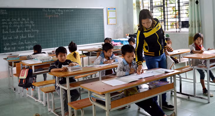 Điểm trường Lồng Coọc, thuộc Trường Tiểu học Quảng Sơn 2, xã Quảng Sơn, huyện Hải Hà, được trang bị cơ sở vật chất đầy đủ phục vụ cho trẻ em học tập.