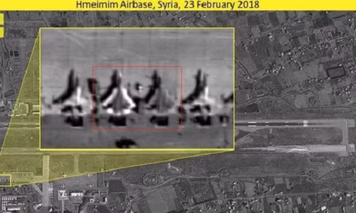 Hình ảnh được cho là tiêm kích Su-57 Nga tại Syria do ISI công bố. Ảnh: ISI.