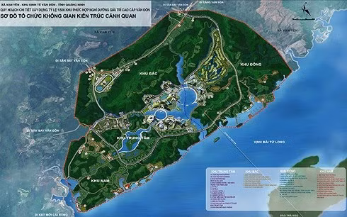 Sơ đô kiến trúc khu giải trí Vân Đồn.