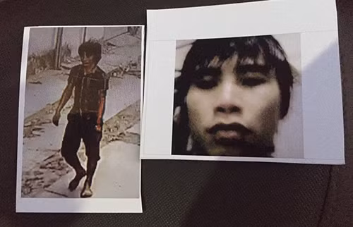 Camera an ninh ghi hình Cương sau khi gây án. Ảnh: Công an cung cấp.