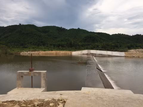 đập dâng nước, kênh nội đồng bản Tài Chi đã hoàn thành và đưa vào sử dụng