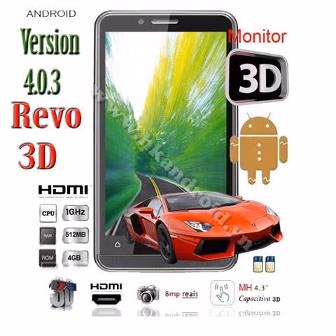 Máy sở hữu màn hình 4,3 inch, độ phân giải WVGA.