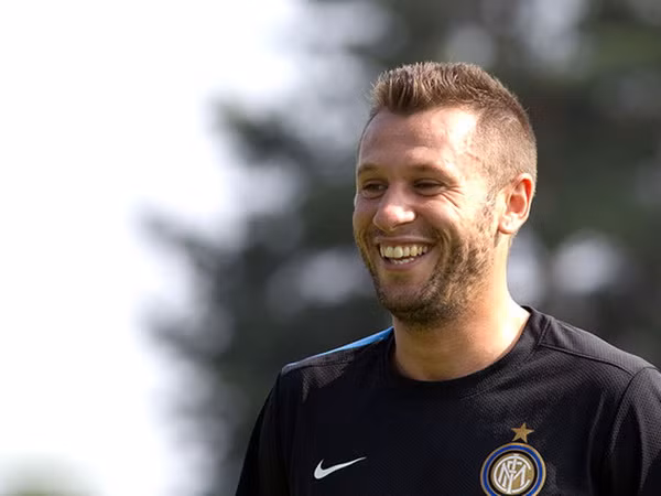 Cassano vui sướng trong ngày đầu làm cầu thủ Inter- Ảnh Getty
