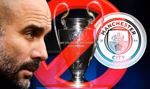 Man City bị UEFA cấm tham dự đấu trường châu Âu 2 mùa giải và phải nộp phạt 30 triệu Euro. (Ảnh: Daily Express)
