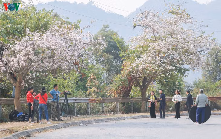 Thời điểm hoa Ban nở cũng thu hút, tạo cảm xúc cho nhiều đoàn làm phim, quay phóng sự...