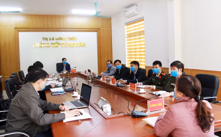 Hội đồng tiếp công dân TX Đông Triều tiếp và giải quyết kiến nghị, khiếu nại của công dân.