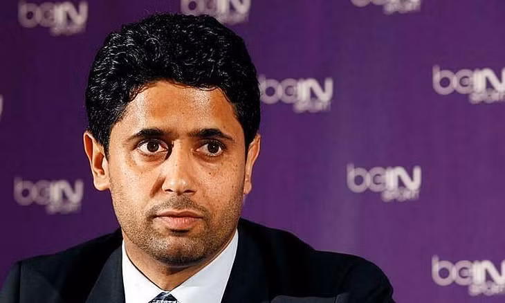 Chủ tịch PSG Nasser Al Khelaifi. Ảnh: Reuters.