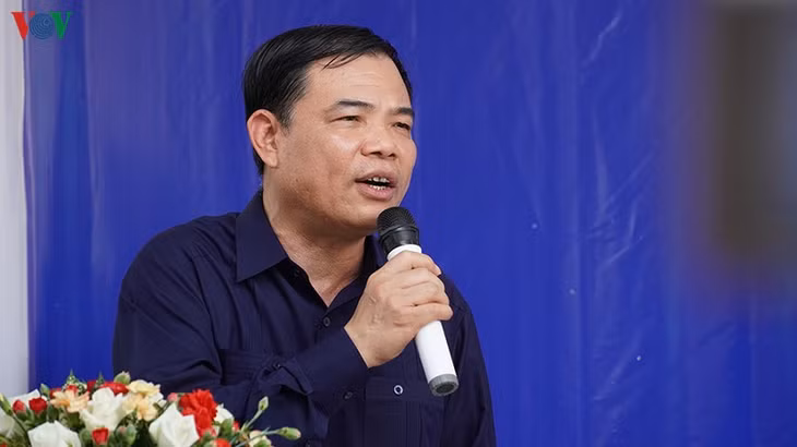 Bộ trưởng Nguyễn Xuân Cường phát biểu tại buổi làm việc.