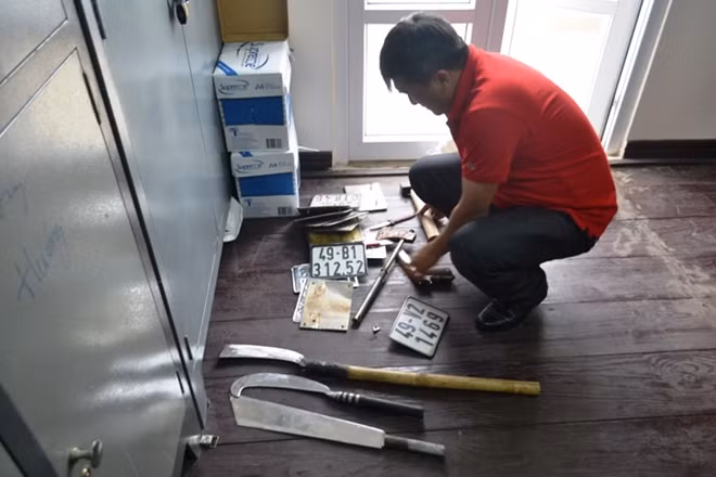 Một số tang vật của vụ án công an đang thu giữ.