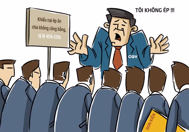 Chiếm tới 40% thị phần tại Việt Nam, CGV được cho là ép các doanh nghiệp khác phải chịu một mức ăn chia doanh thu 55%-45%, đồng thời tăng giờ vàng chiếu phim do đơn vị này phát hành.
