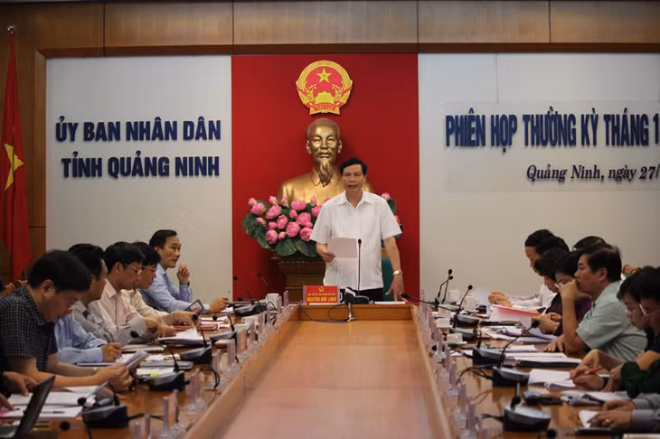 Đồng chí NGuyễn Đức Long, Chủ tịch UBND tỉnh phát biểu kết luận tại cuộc họp.