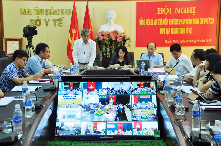 Đồng chí Nguyễn Minh Thảo, Phó tổng giám đốc BHXH Việt Nam phát biểu tại hội nghị.