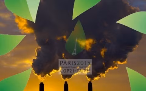 Hình ảnh biểu trương cho COP 21. (Ảnh Reuters).