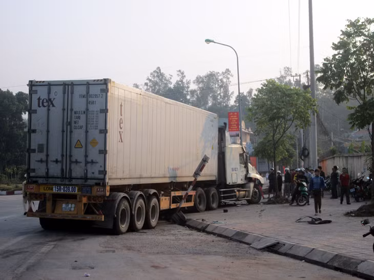 Hiện trường vụ tai nạn.