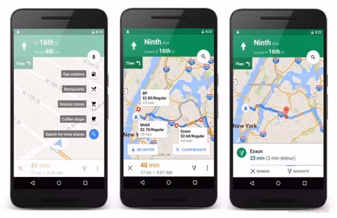 Giao diện Google Maps với tính năng mới. Ảnh: Gsmarena.