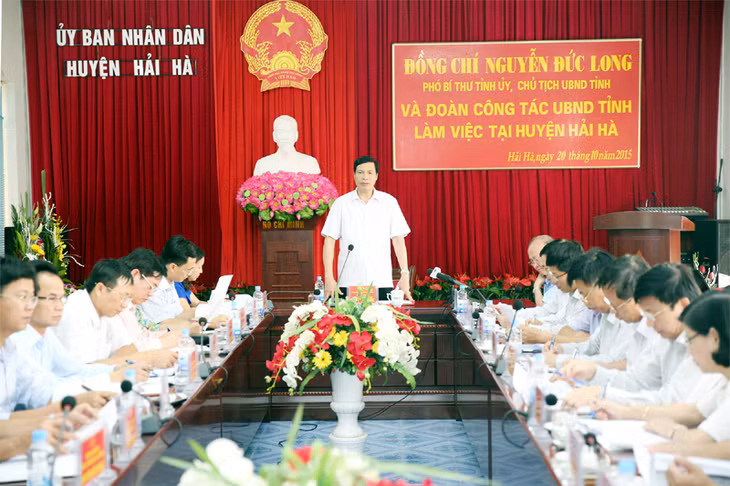 Chủ tịch UBND tỉnh Nguyễn Đức Long phát biểu tại buổi làm việc.