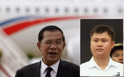 Thủ tướng Campuchia Hun Sen bổ nhiệm con thứ là Hun Manith (ảnh nhỏ) làm trưởng cơ quan tình báo quân đội Campuchia. Ảnh: Reuters