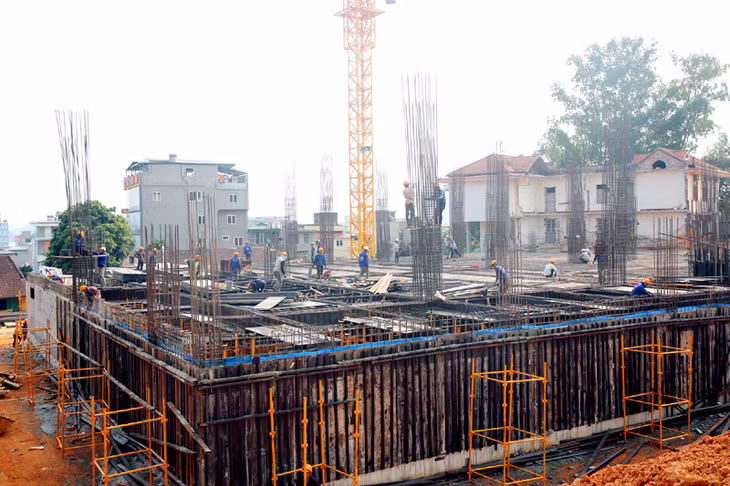 Phần móng và 2 tầng hầm của Dự án Liên cơ quan số 4 đã cơ bản hoàn thành phần thô.