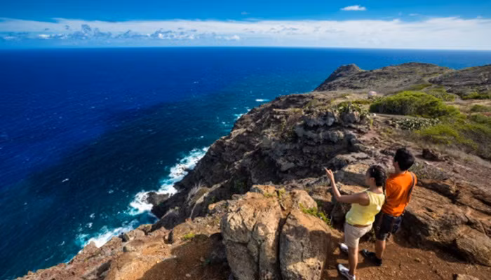 Tháng 3 - Hòn đảo Oahu, Honolulu, Hawaii. Đây là nơi sinh sống của một số bộ lạc dân tộc ít người. Bên cạnh đó bạn sẽ được chiêm ngưỡng các động vật thân thiện như cá voi hay chim hải âu. Giá khoảng 660 USD.