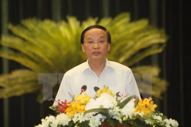 Ông Tô Huy Rứa, Ủy viên Bộ Chính trị, Bí thư Trung ương Đảng, Trưởng ban Tổ chức Trung ương. (Ảnh: Thanh Vũ/TTXVN)