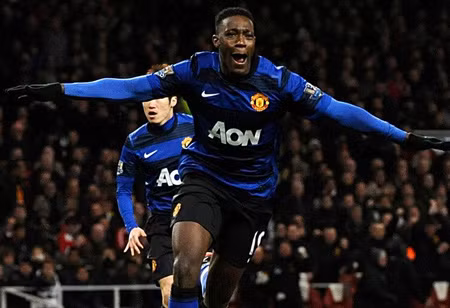 Niềm vui của Welbeck khi ấn định thắng lợi 2-1 cho MU tại Emirates