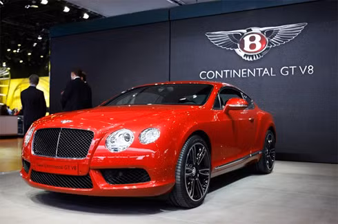 Bentley Continental GT V8 tại triển lãm Detroit đang diễn ra tại Mỹ. Ảnh: AOL.