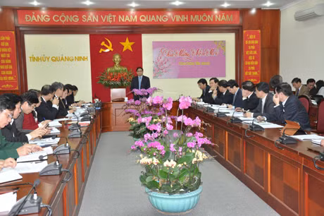 Đồng chí Phạm Minh Chính, Bí thư Tỉnh ủy kết luận tại hội nghị.