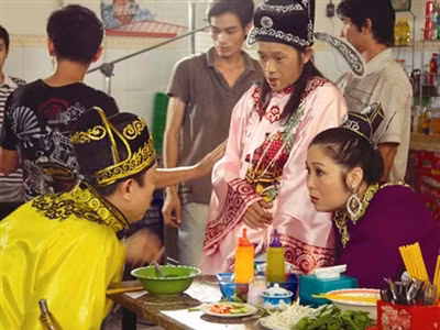 Ba vợ chồng Táo Hoài Linh- Hồng Vân- Chí Tài Ảnh: T.L .